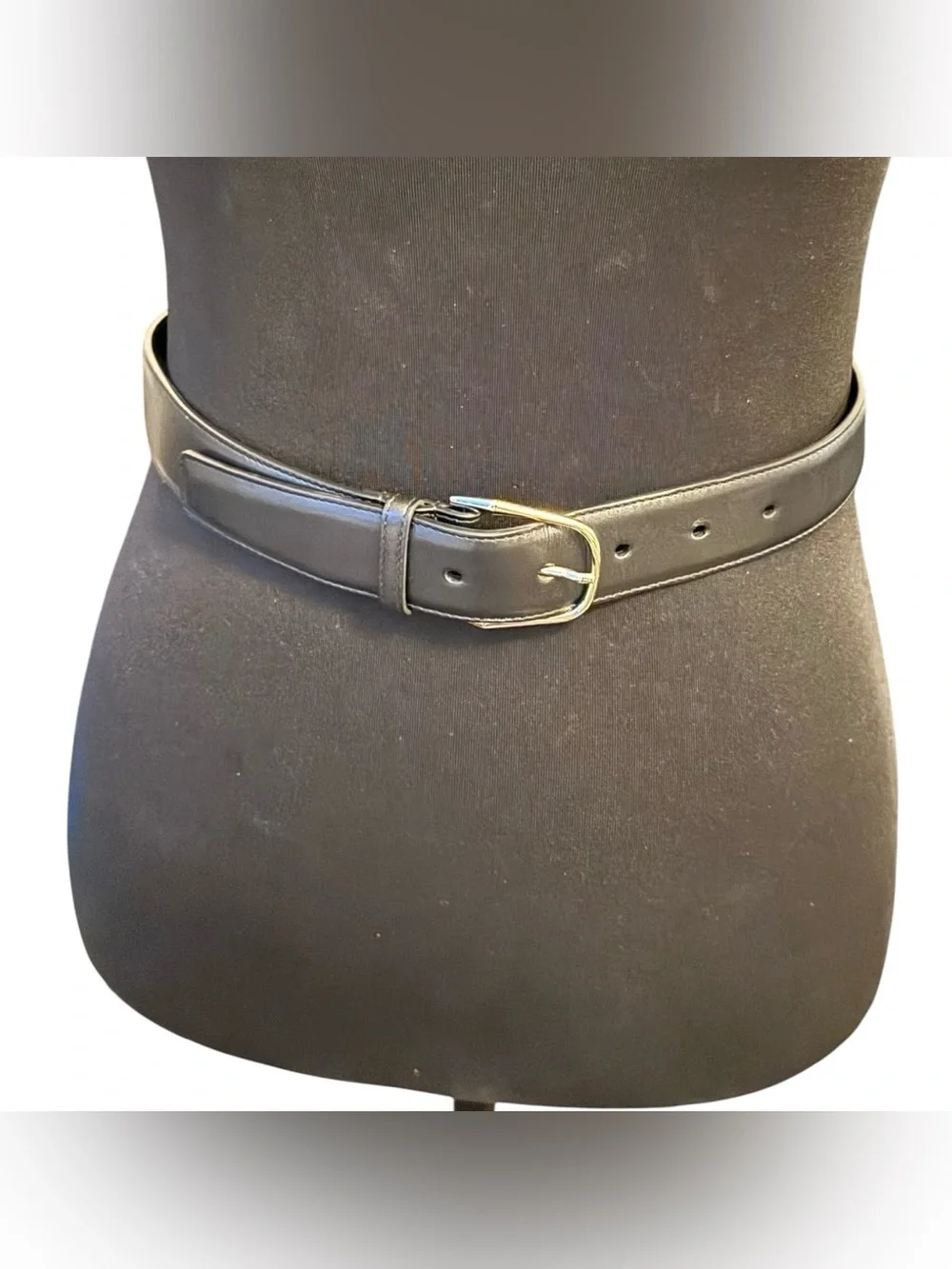 Saint Laurent Black Minimal Leather Belt Size 70cm (Small) NWOT
